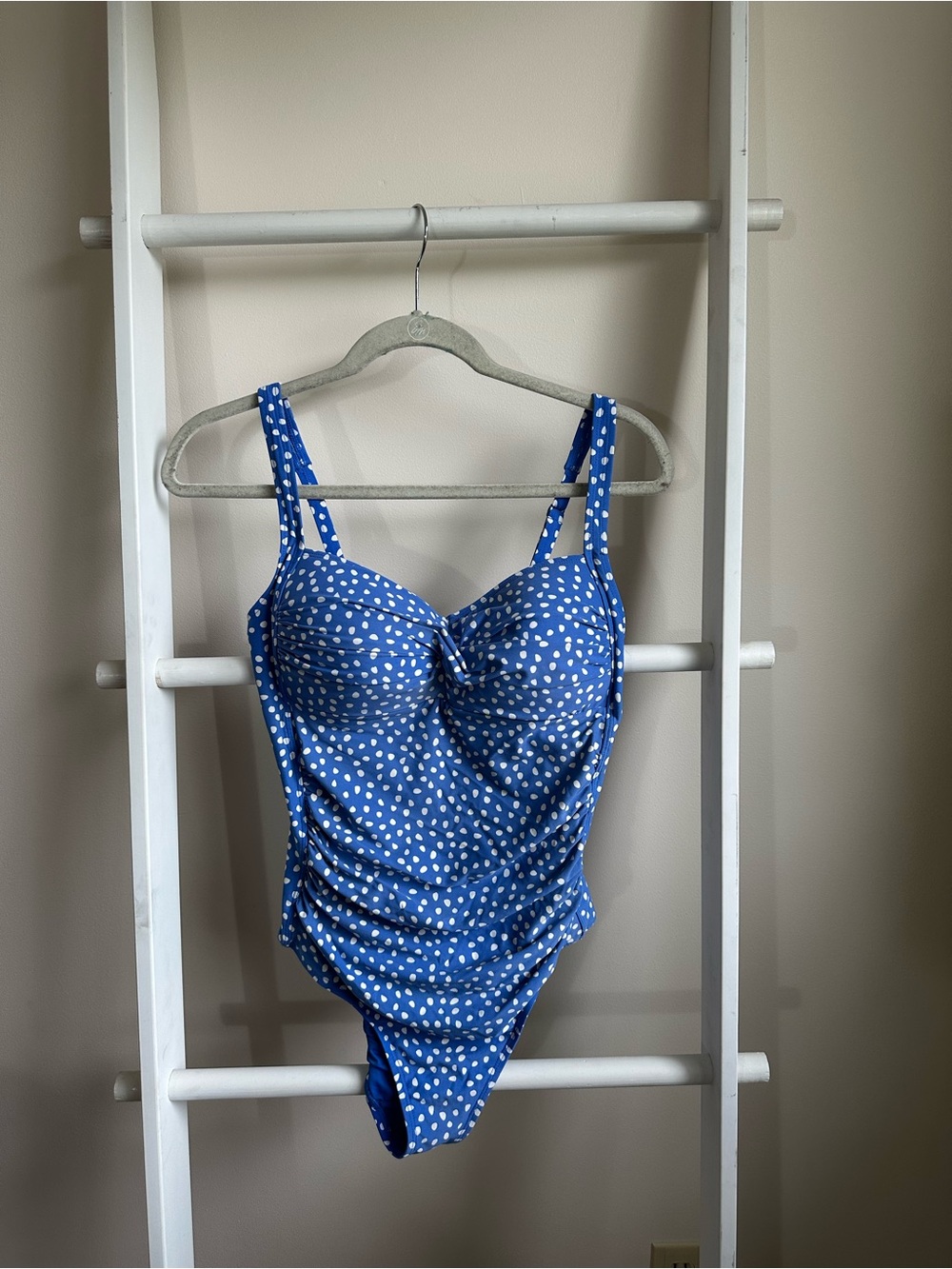Blue Polka Dot Women’s One-Piece Swimsuit